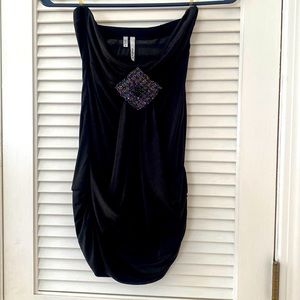 Dressy tube top, black, from studio Y